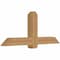 Ekena Millwork Eugene Smooth Timber Gable Bracket, Western Red Cedar, 60"W x 25"H x 5 1/2"D x 5 1/2"F, 10/12 Pitch GBW060X25X0606EUG00SWR - alternate 5